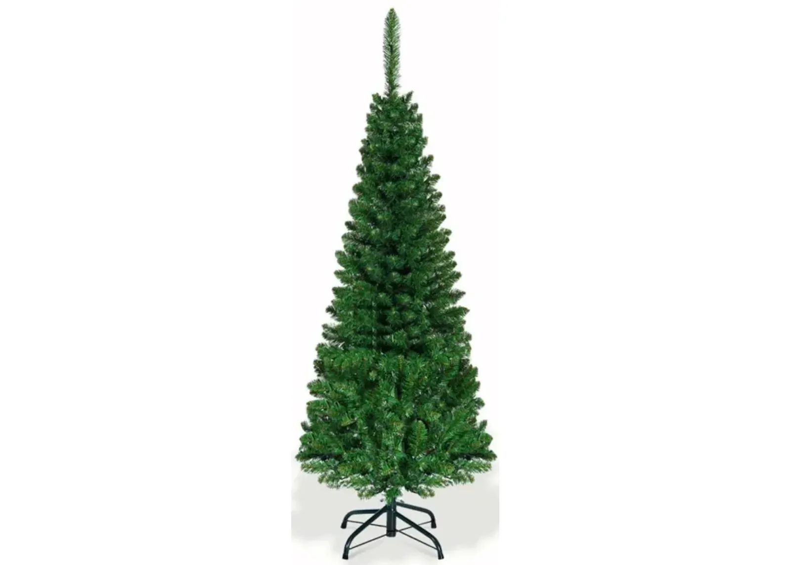 Hivvago 4.5/6.5/7.5 Feet Prelit Pencil Christmas Tree with 250 LED Lights