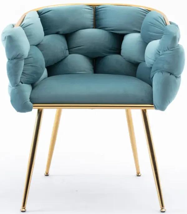 Mondawe Luxury Velvet Single Sofa Chair Household Dresser Stool Accent Chairs