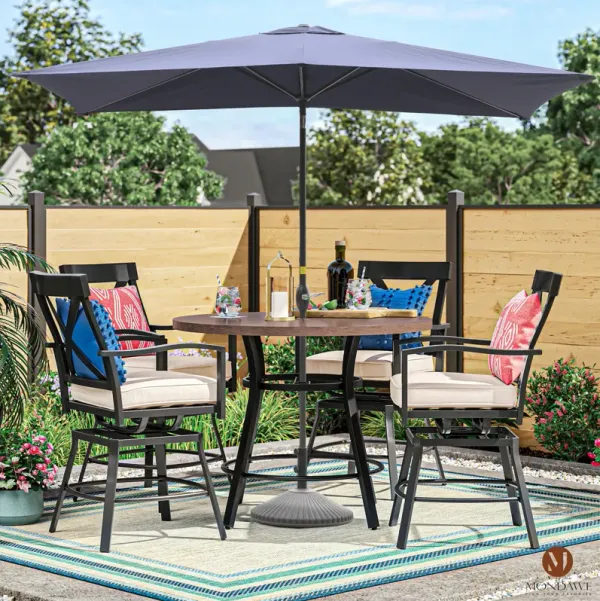 MONDAWE 10ft Rectangular Outdoor Patio Umbrella with Tilt and Crank