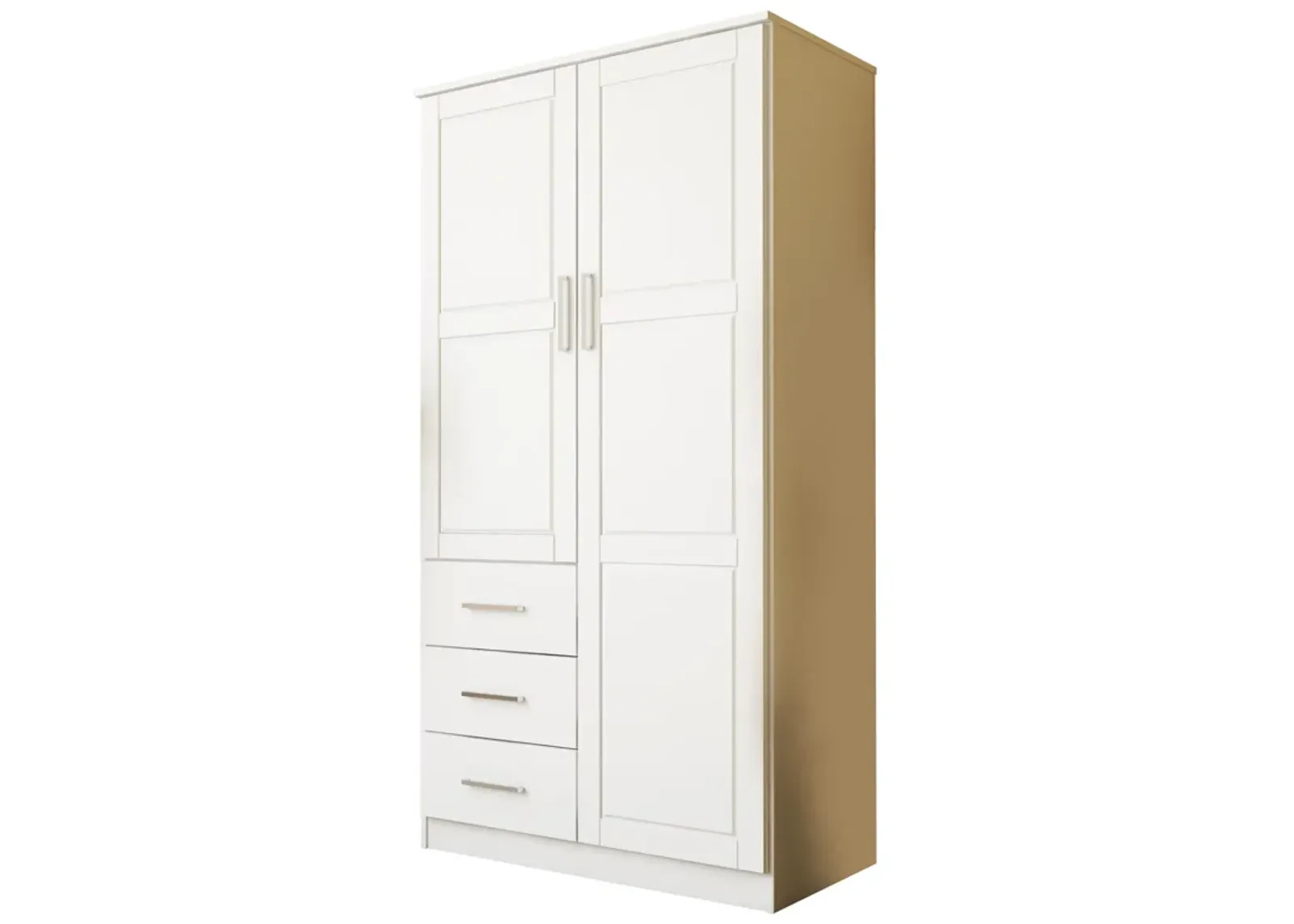 100% Solid Wood Metro 2-Door Wardrobe