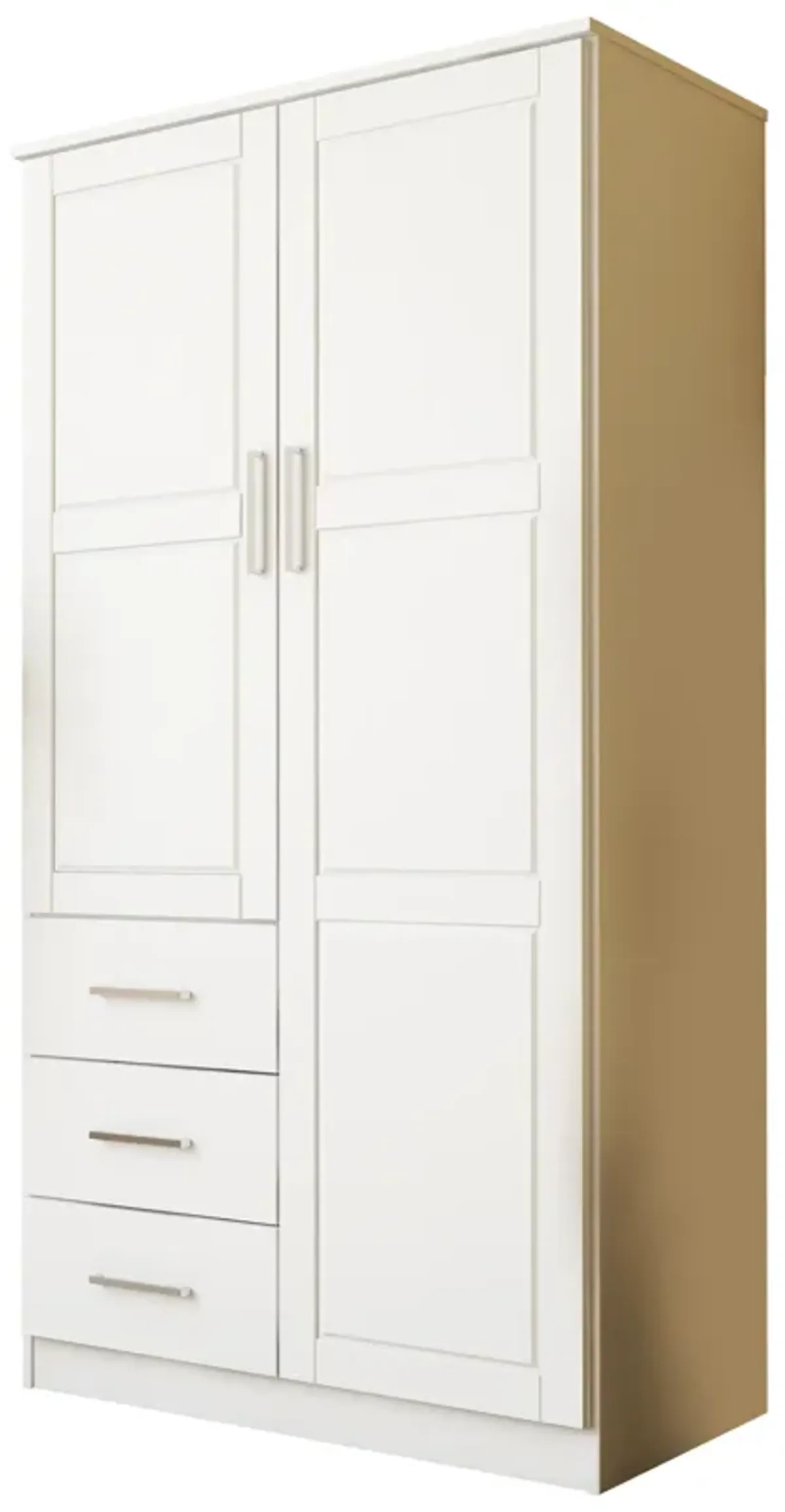 100% Solid Wood Metro 2-Door Wardrobe