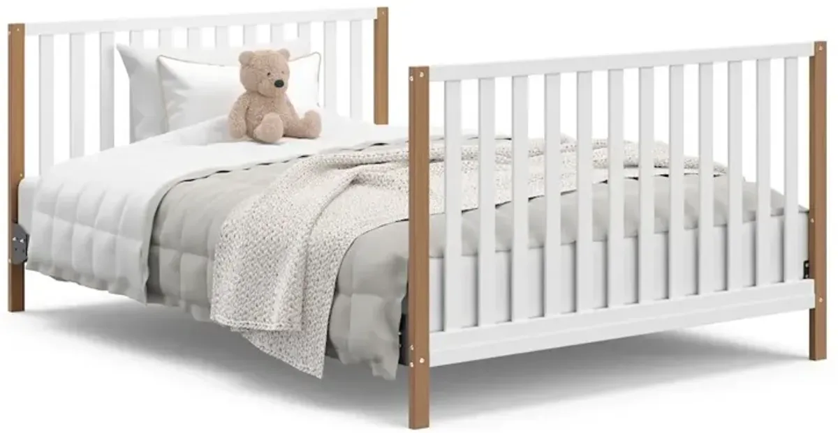 Storkcraft Modern Pacific 4-In-1 Convertible Crib - White/Vintage Driftwood