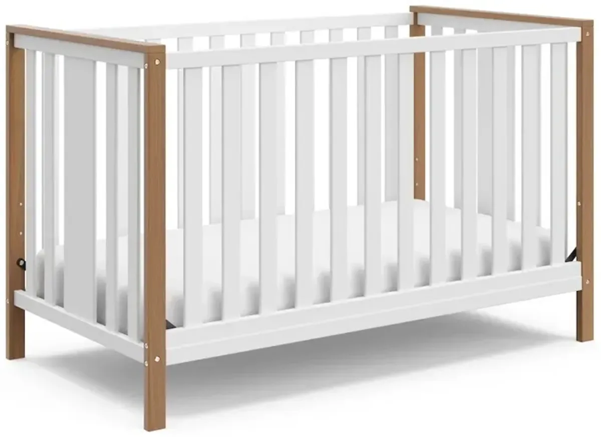Storkcraft Modern Pacific 4-In-1 Convertible Crib - White/Vintage Driftwood