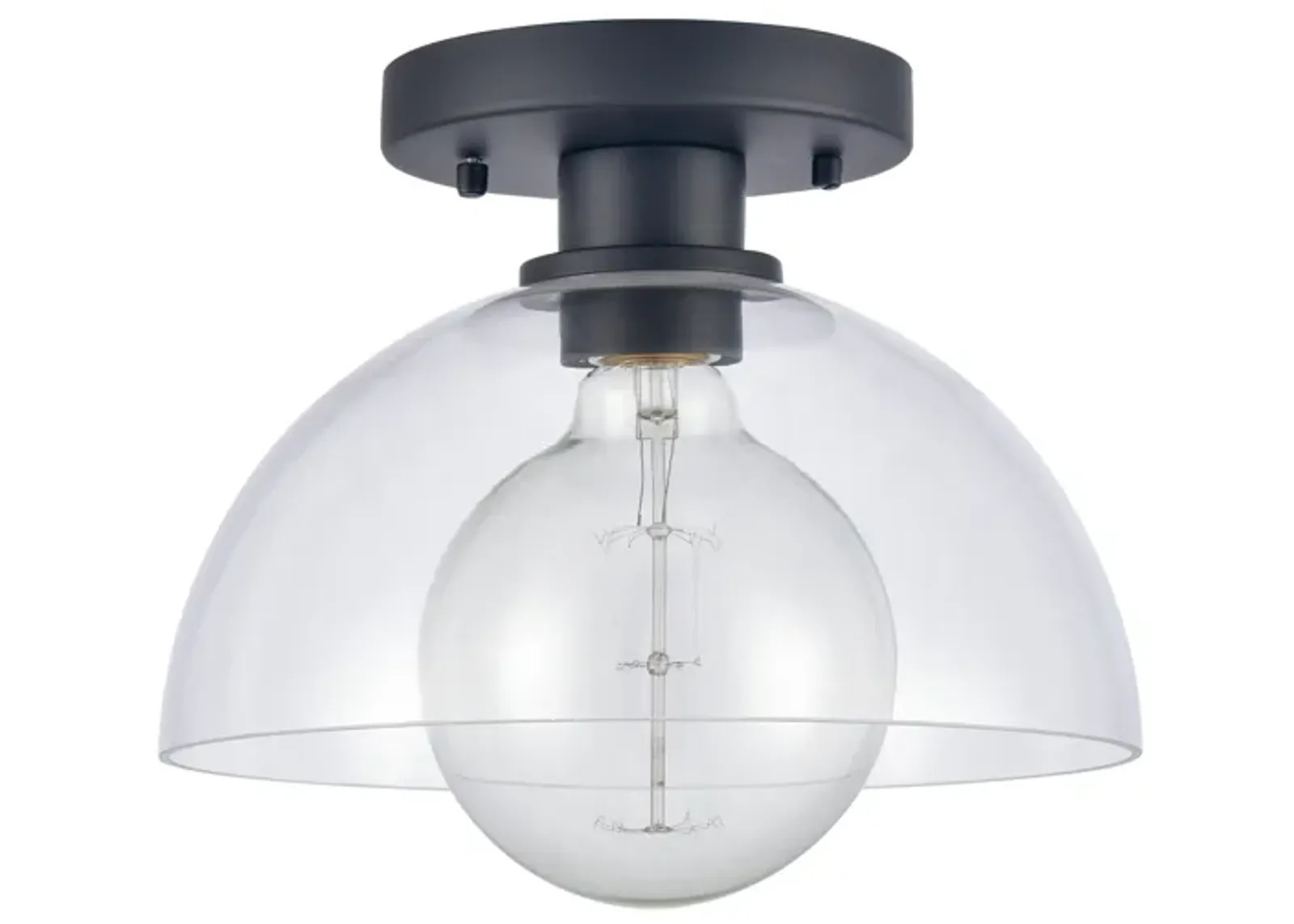 Julian 10'' Wide Black 1-Light Semi Flush Mount