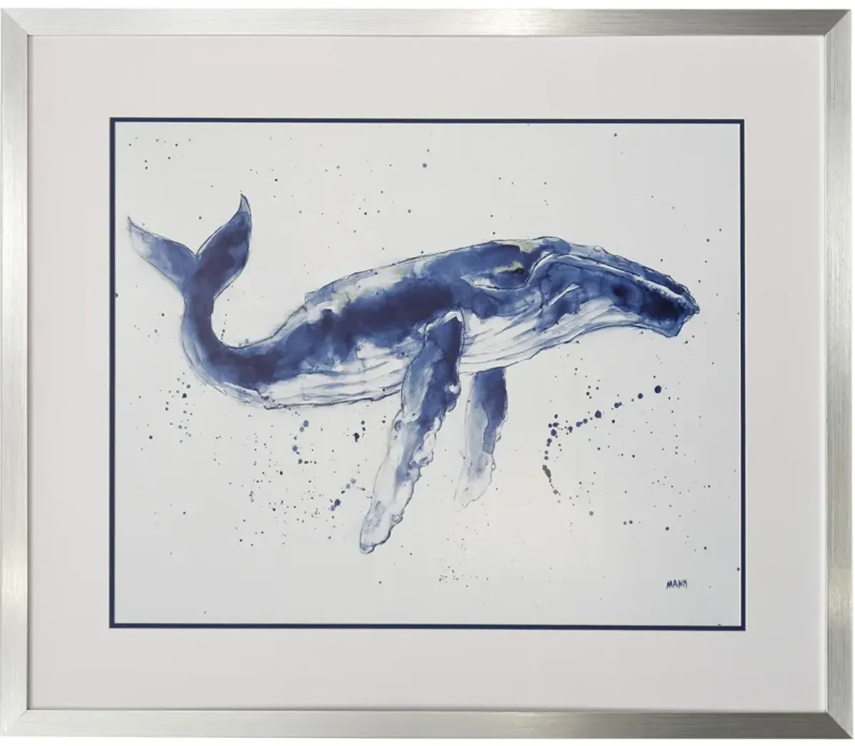 Ocean Life Whale Framed Print