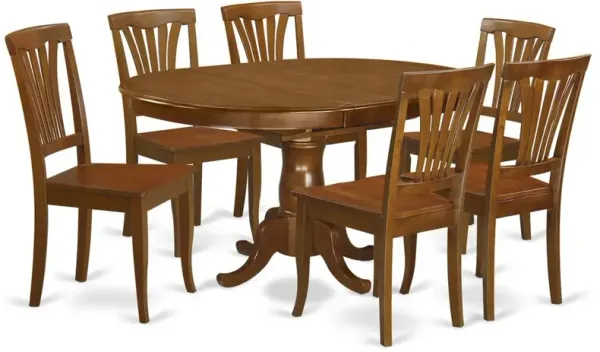 East West Furniture 7  Pc  Dining  room  set  for  6-  Kitchen  dinette  Table  and  6  Kitchen  Chairs