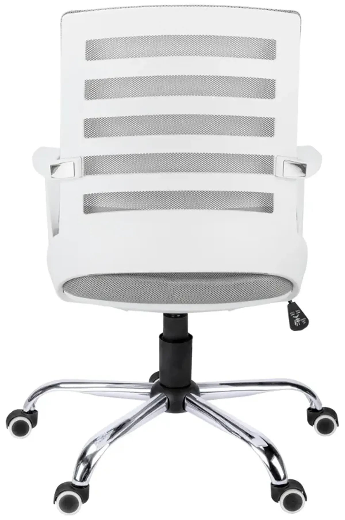 Monarch Specialties I 7225 Office Chair, Adjustable Height, Swivel, Ergonomic, Armrests, Computer Desk, Work, Metal, Mesh, White, Chrome, Contemporary, Modern