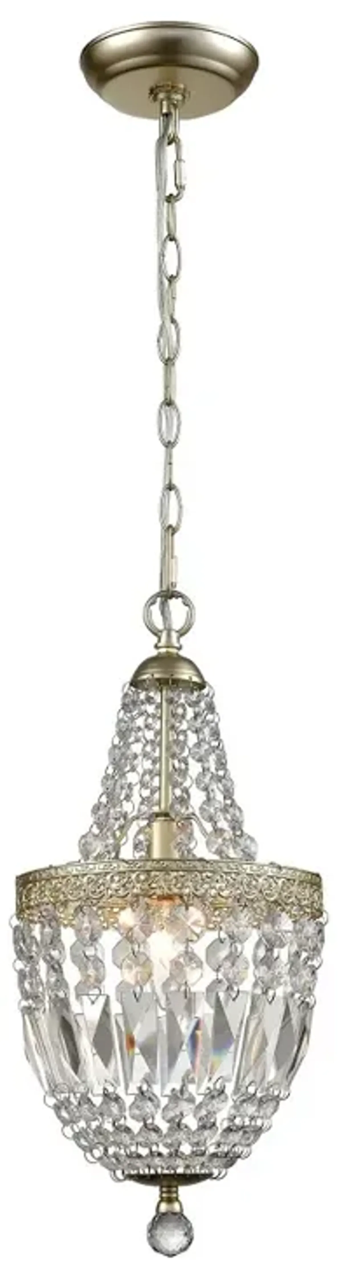 16" Champagne Gold 1-Light Morley Mini Pendant