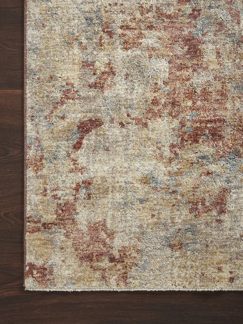 Gaia GAA03 Taupe/Brick 7'10" x 10'2" Rug