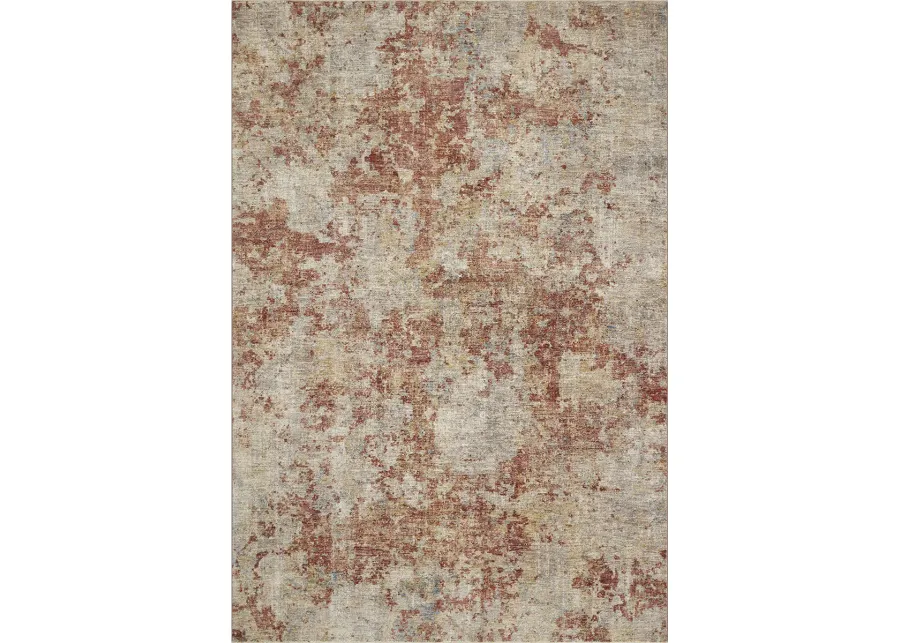 Gaia GAA03 Taupe/Brick 7'10" x 10'2" Rug