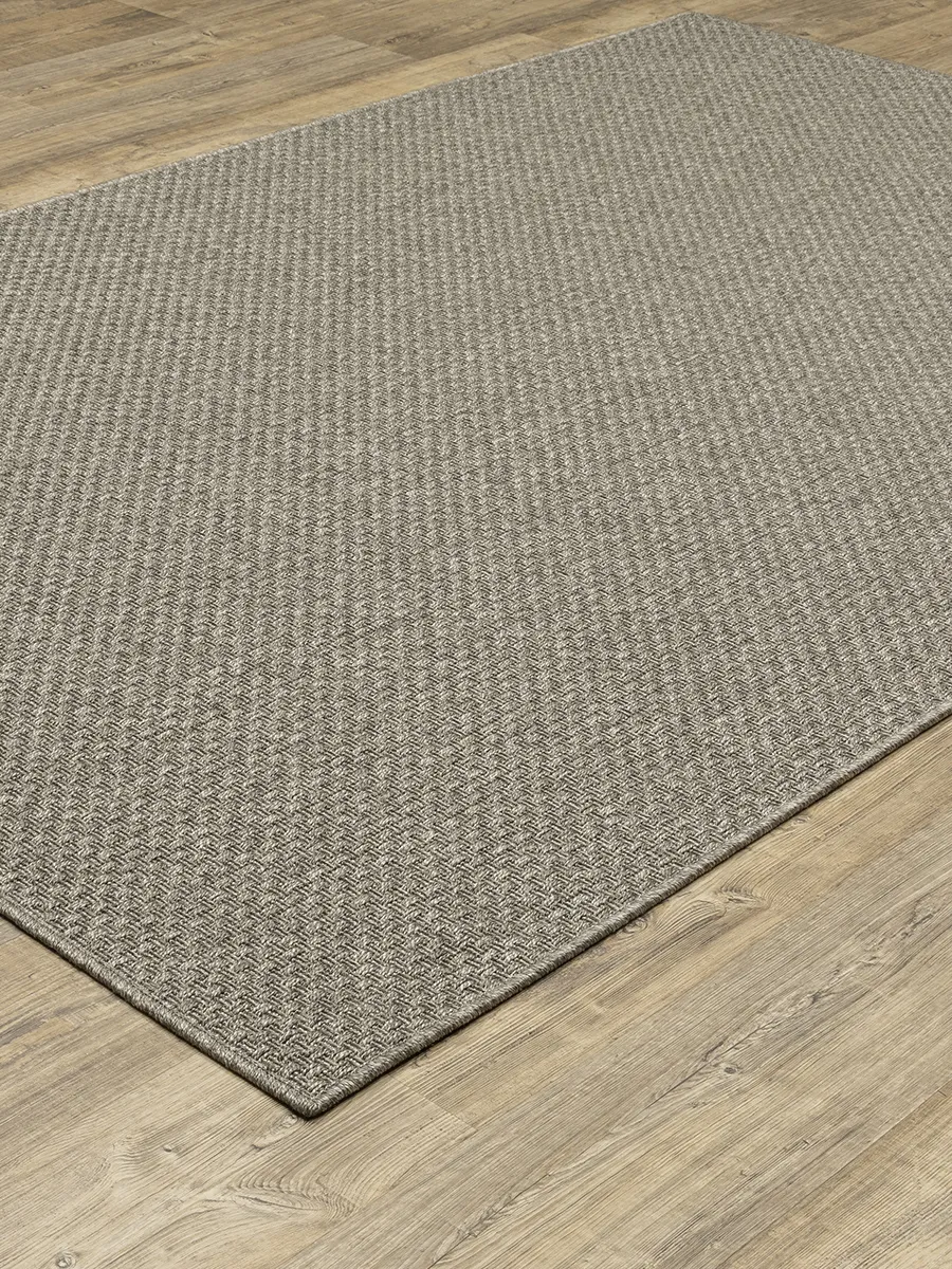 Caicos 1'10" x 7'6" Grey Rug