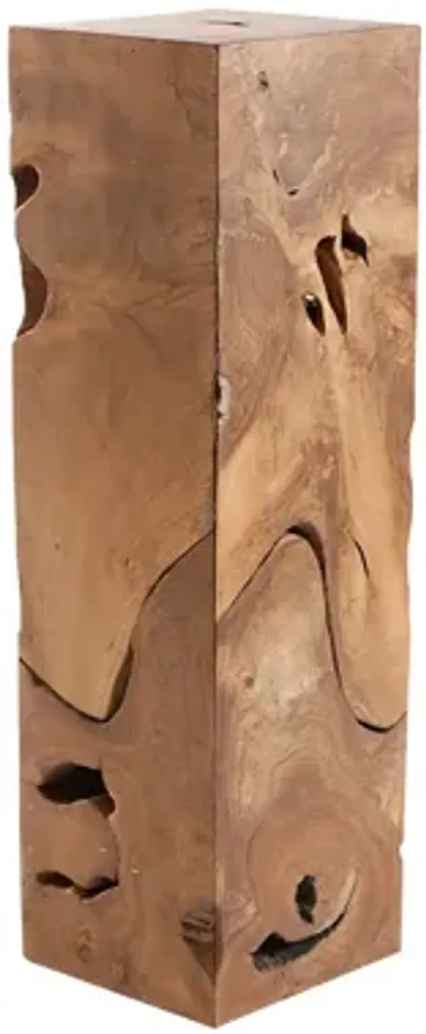 Teak Slice Large Pedestal