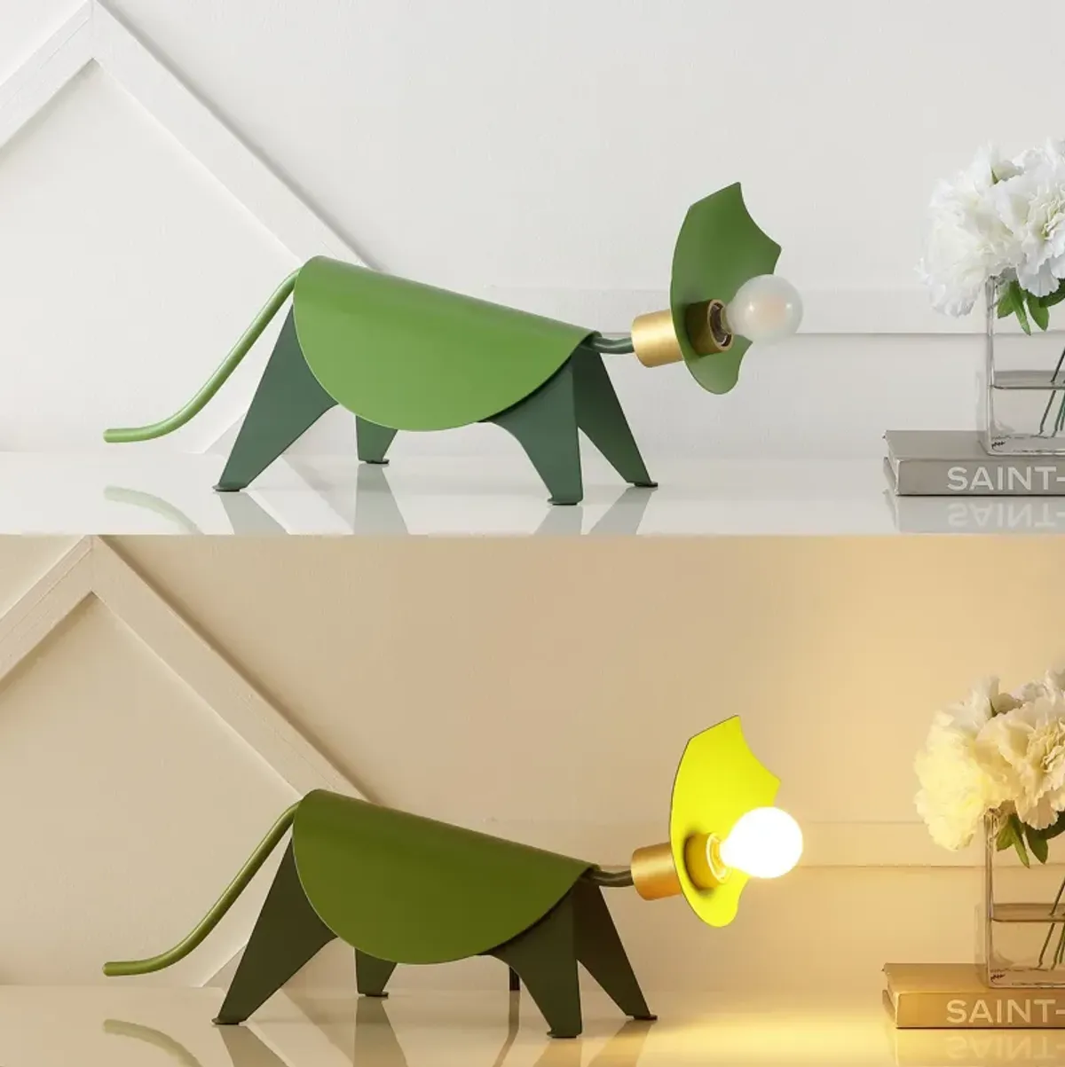 Gretchen Modern Industrial Iron Triceratops LED Kids' Lamp