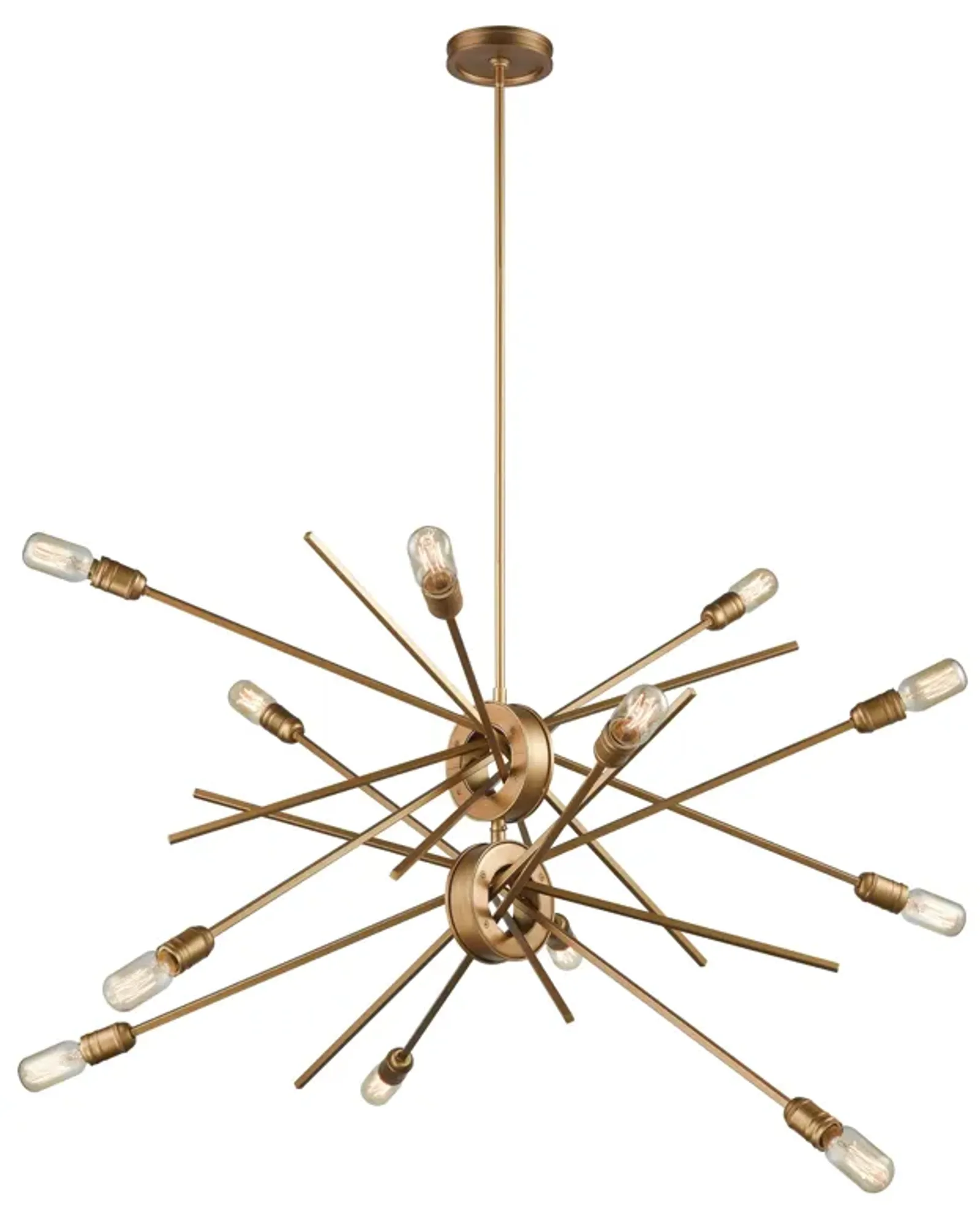 Xenia 42" Wide 12 Light Chandelier in Gold