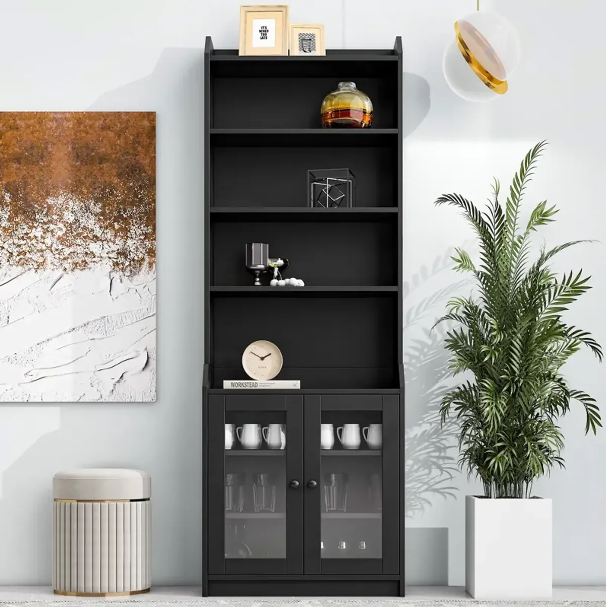 Merax Versatile Tall Cabinet Bookshelf