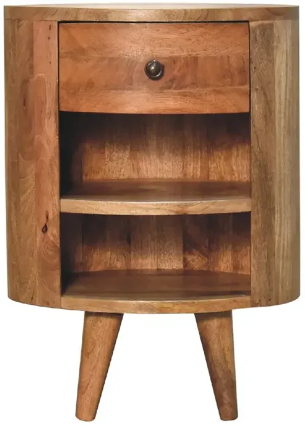 Artisan Furniture Solid Wood Cortez Oak-ish Bedside