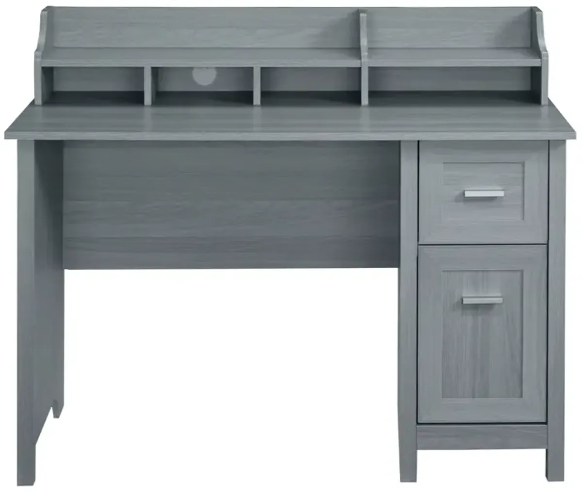 Classic Office Desk with Storage, Grey