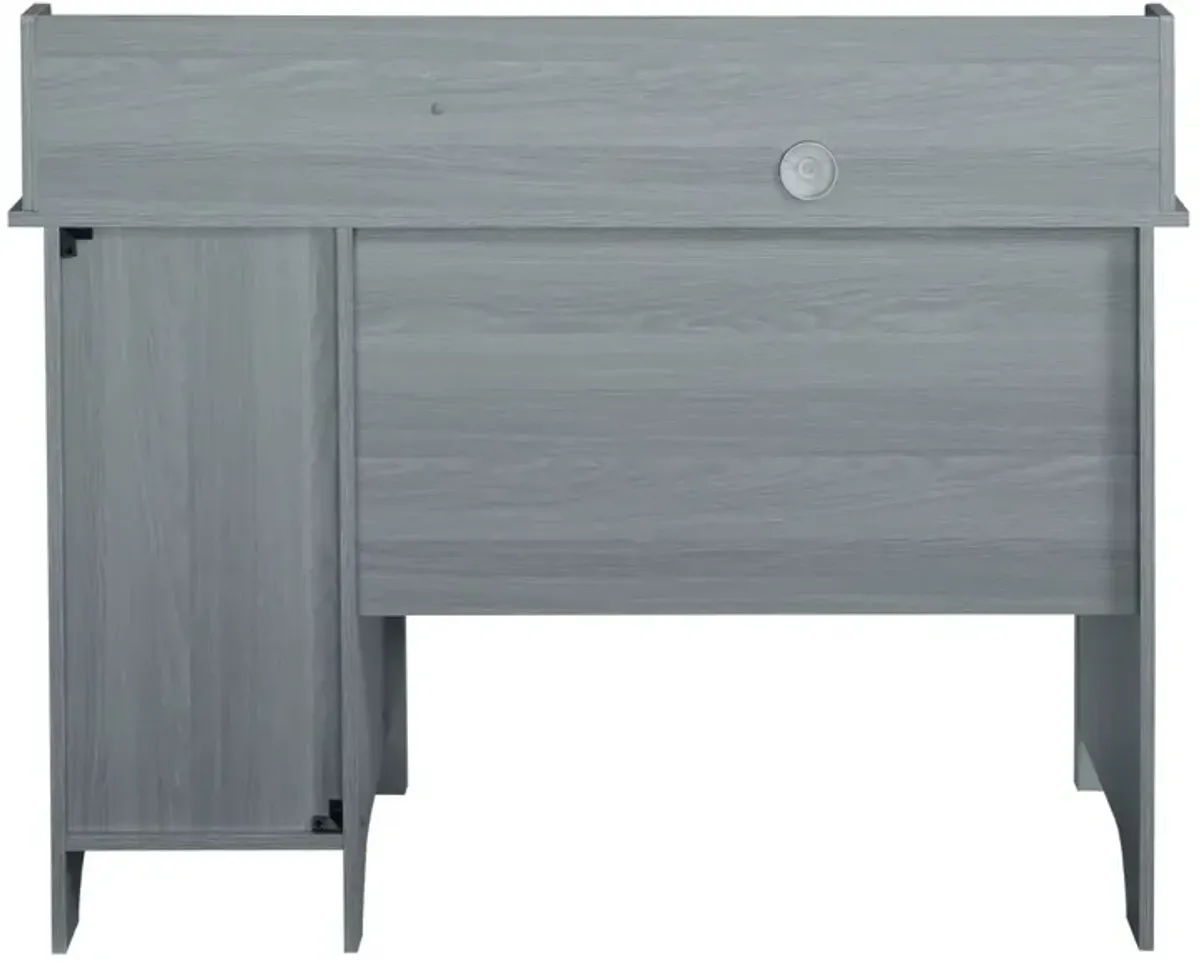 Classic Office Desk with Storage, Grey