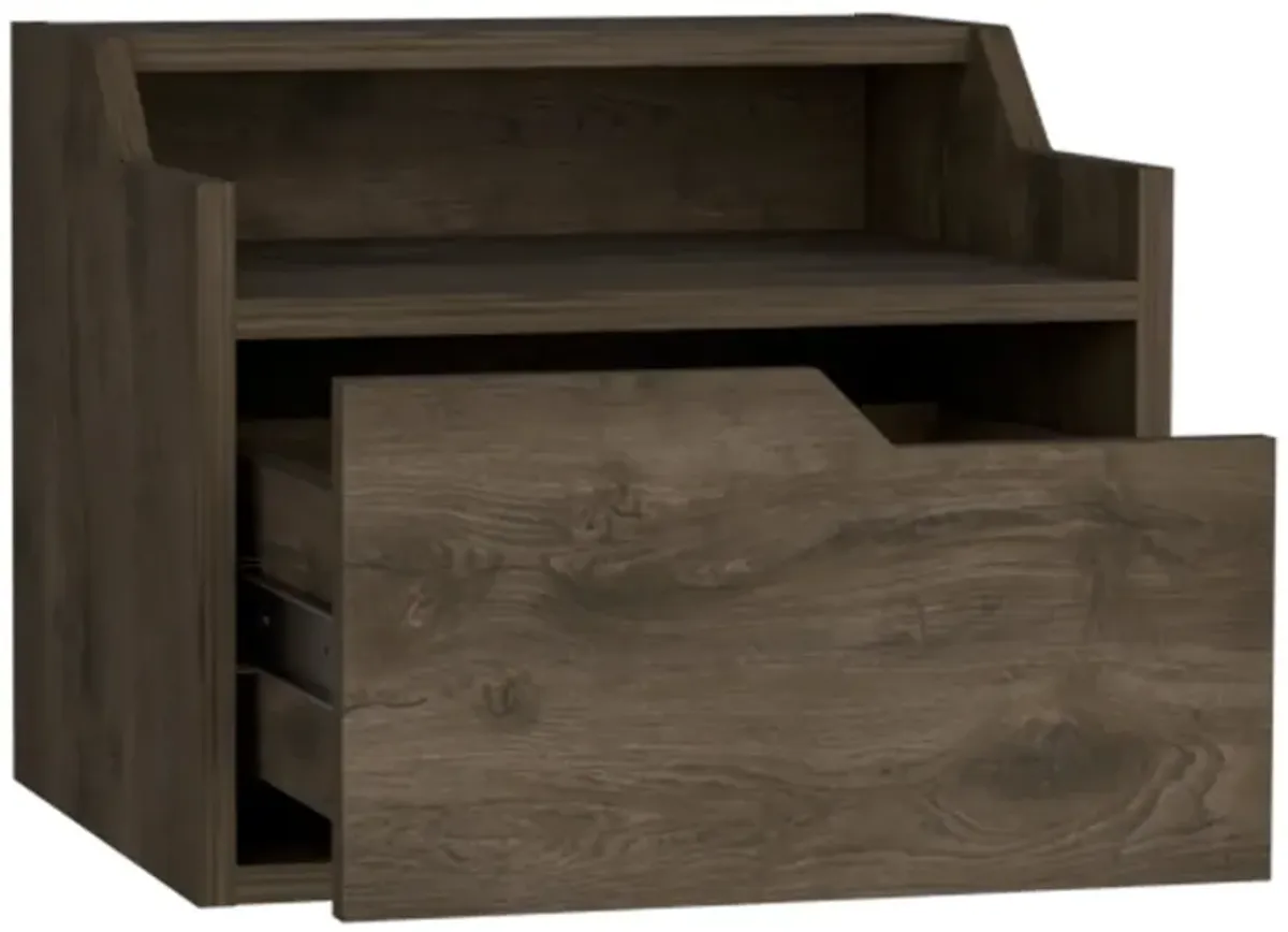 Floating Nightstand Chester, Bedroom, Dark Brown