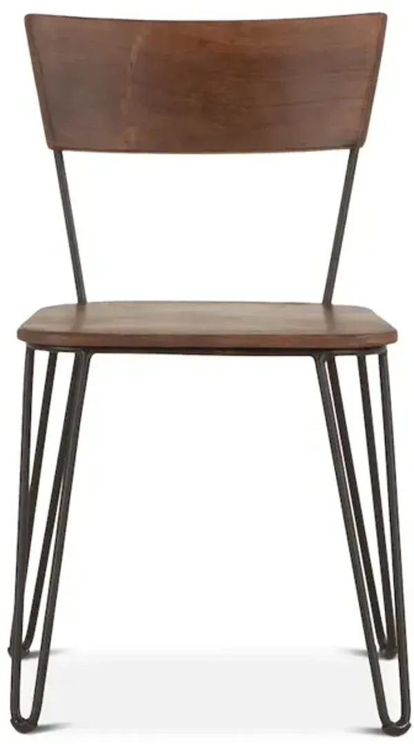 World Interiors Grandby Acacia Wood Walnut Dining Chairs - Set Of 2