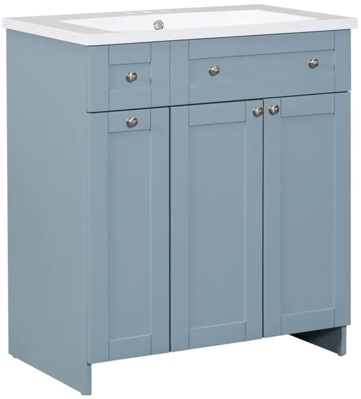 Gewnee Modern 30-Inch Bathroom Vanity Cabinet with Sink