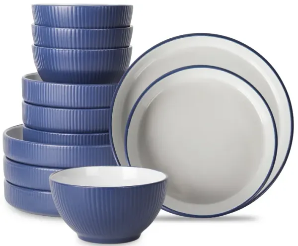 Christian Siriano Larosso Stoneware 12 Piece Dinnerware Set