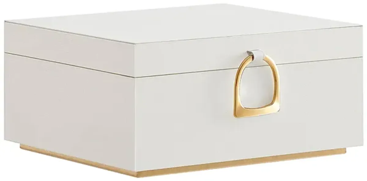 2-Layer Jewelry Box with Handle for Stylish and Portable Storage