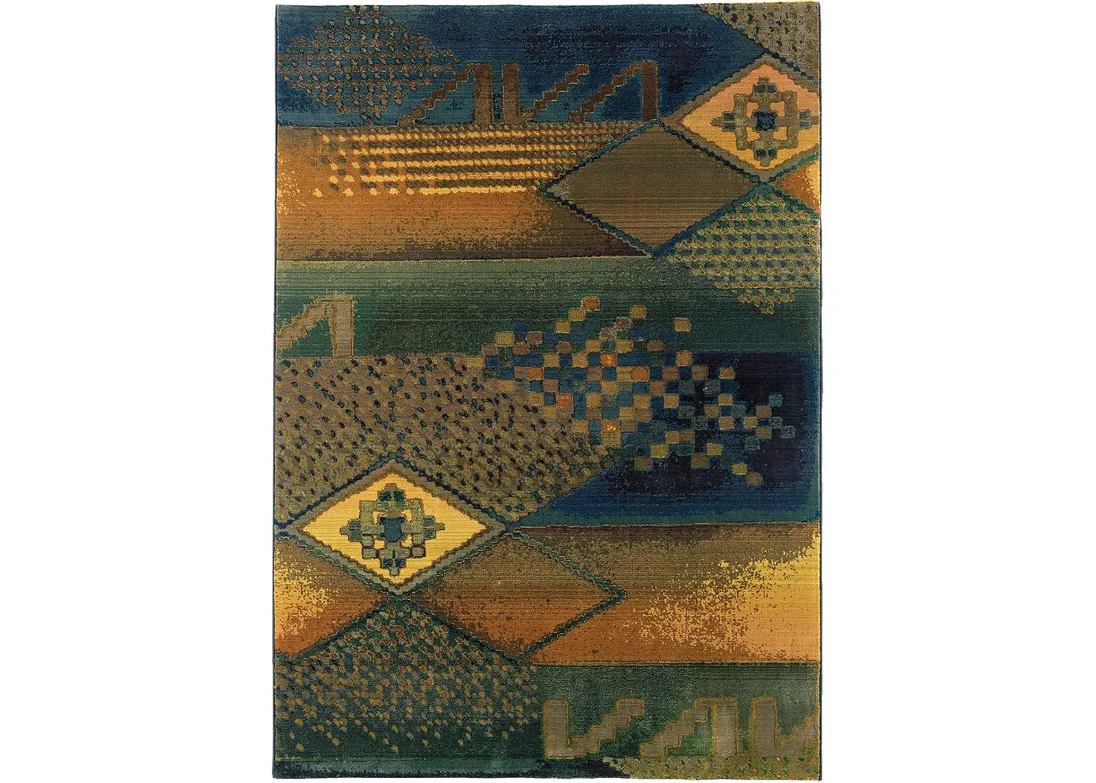 Kharma II 2'3" x 4'5" Blue Rug