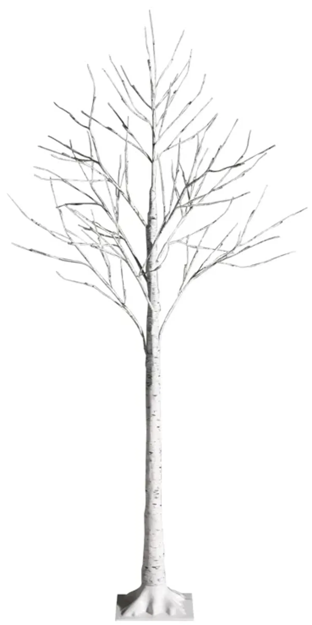 Pre-lit White Twig Birch Tree with 72 LED Lights for Christmas