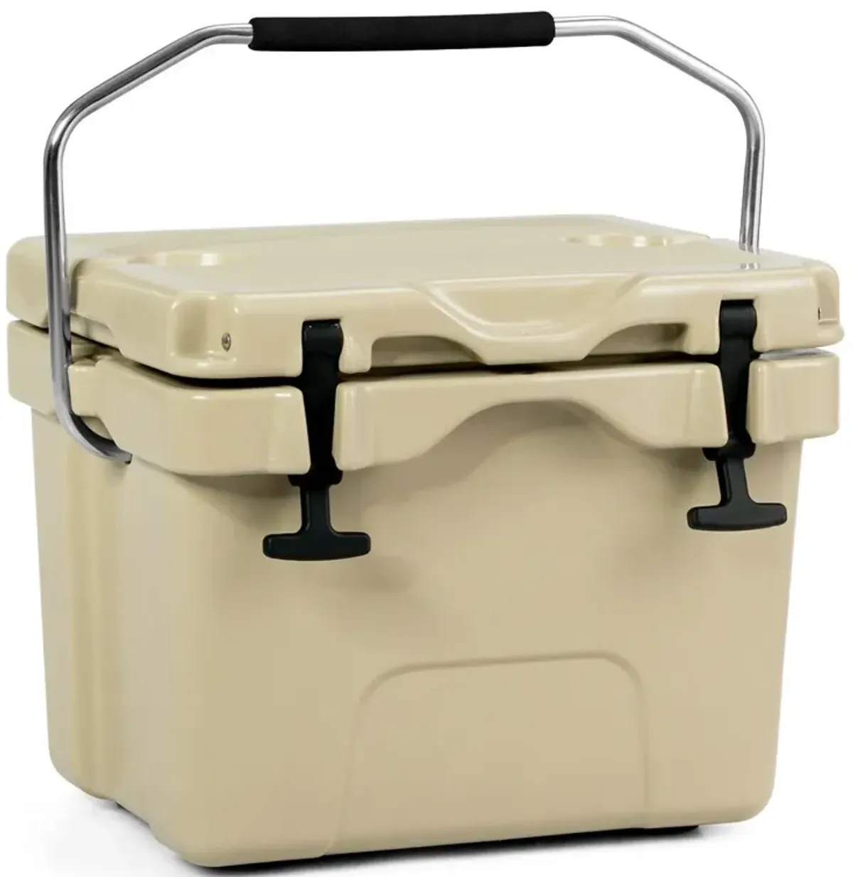 16 Quart 24-Can Capacity Portable Insulated Ice Cooler with 2 Cup Holders