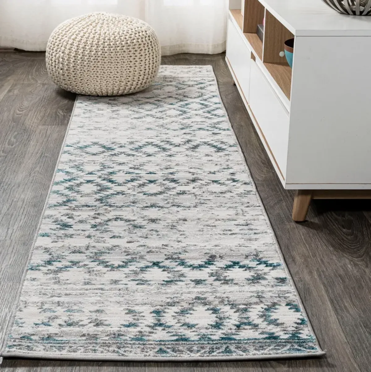 Ancient Faded Trellis Area Rug