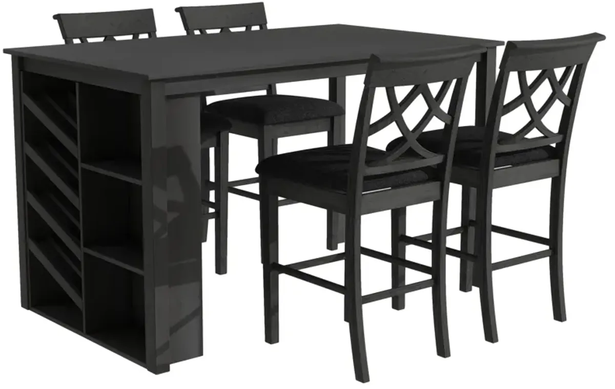 Merax 5-piece Solid Wood Dining Table Set