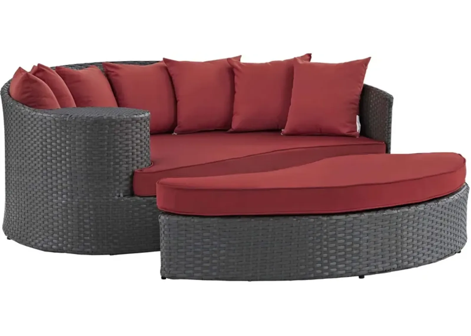 Sojourn Outdoor Patio Furniture Collection - Sectional Sofa Daybed with Sunbrella Cushions, Synthetic Rattan Weave, UV Protection, and Aluminum Frame