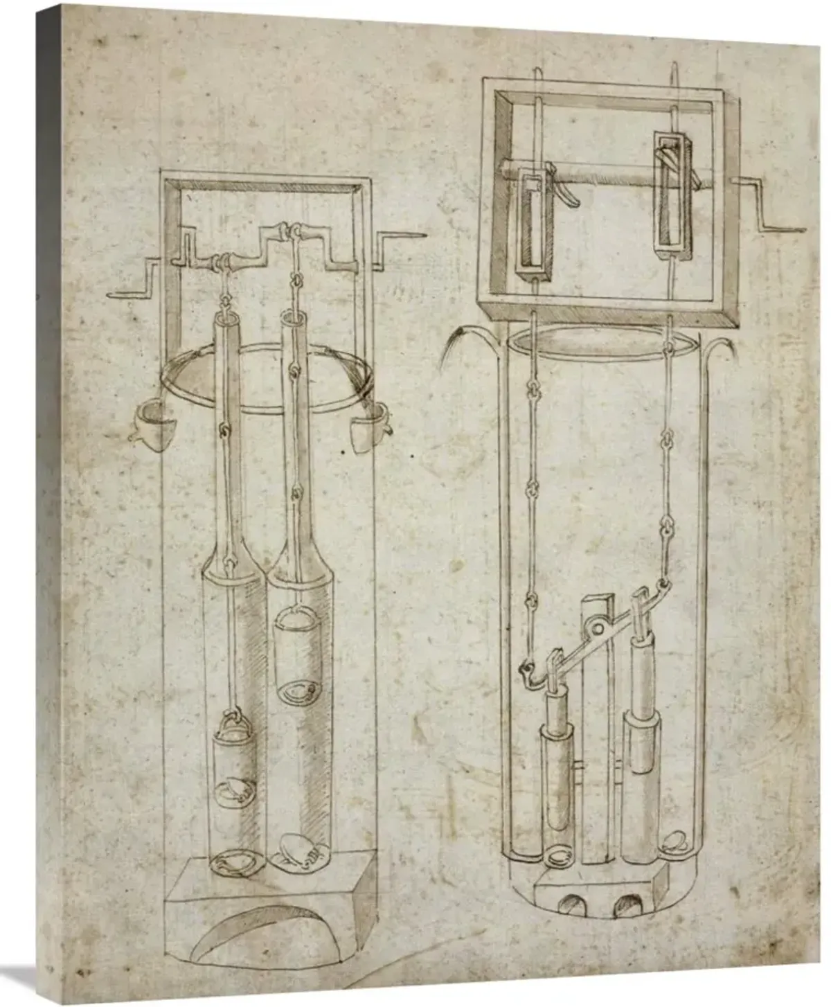 Folio 5: two piston pumps-Canvas Art-28x35