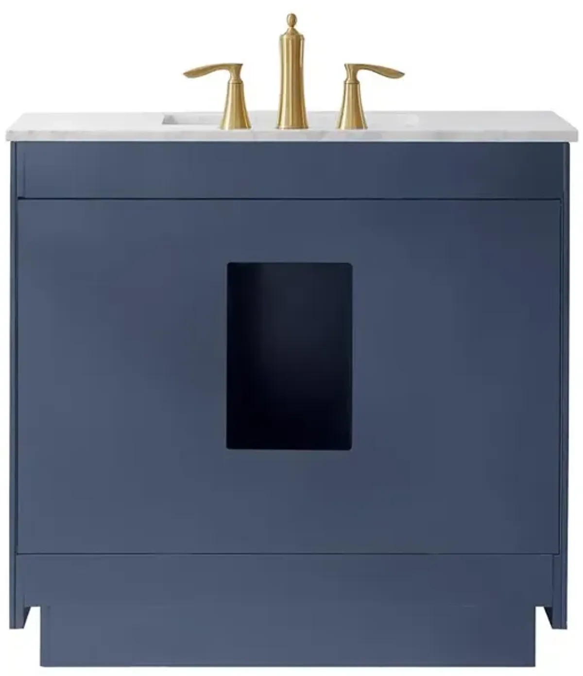 Altair 36 Single Bathroom Vanity Set in Royal Blue with Mirror