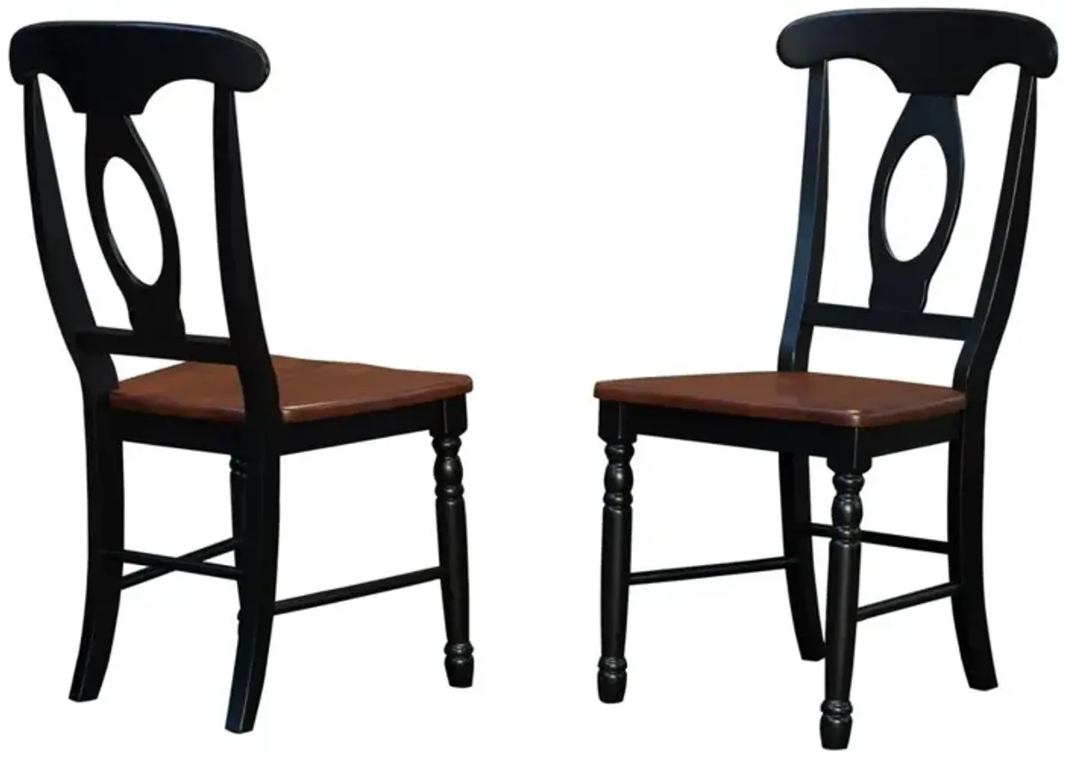 Belen Kox Versatile Oak-Black Napoleon Side Chair, Belen Kox