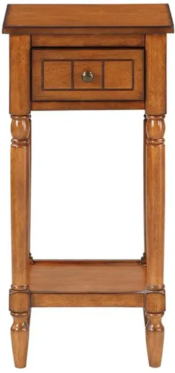 Convience Concept, Inc. French Country Khloe 1 Drawer Accent Table with Shelf Walnut