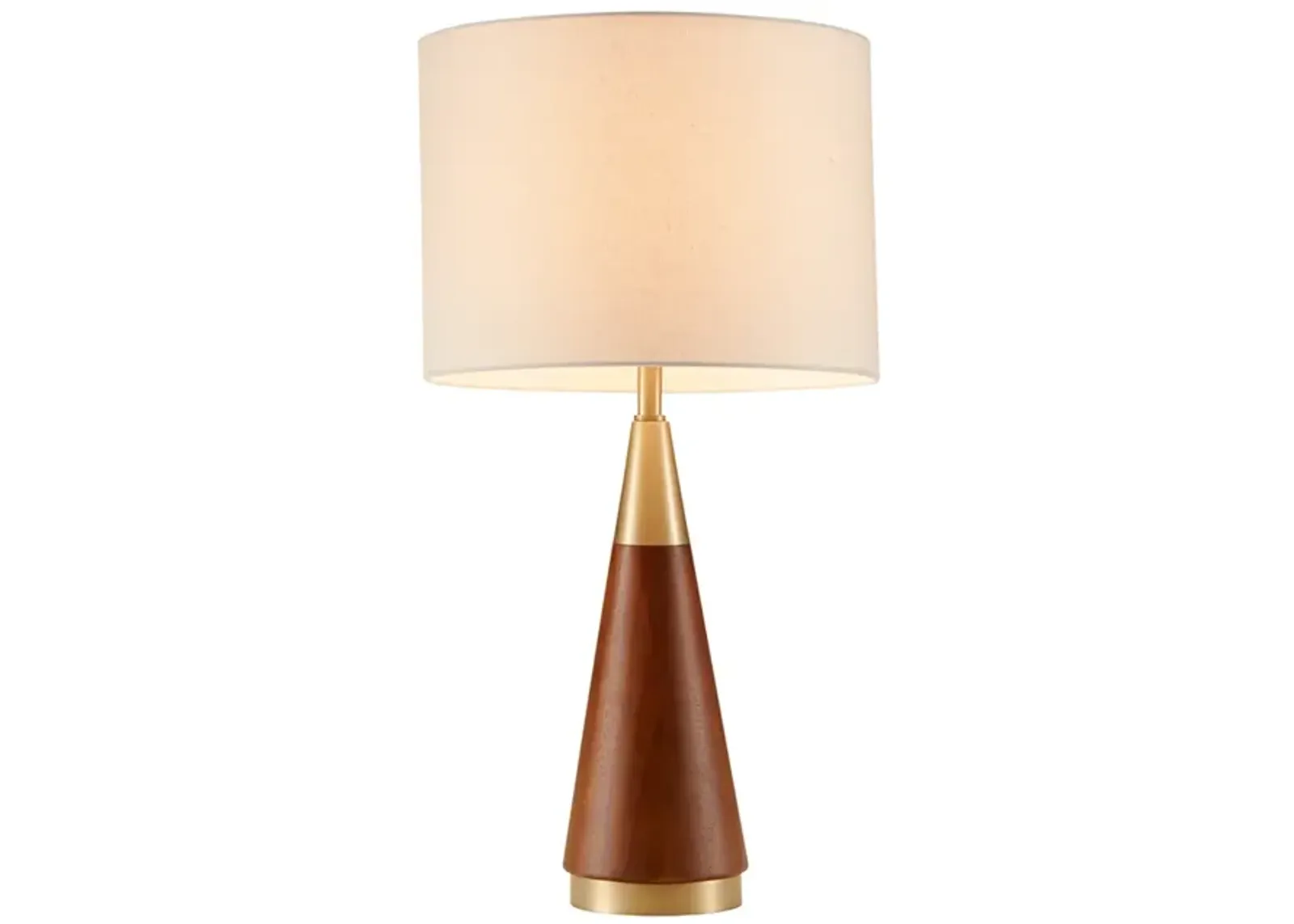 Gracie Mills Salma Pecan Triangular Table Lamp