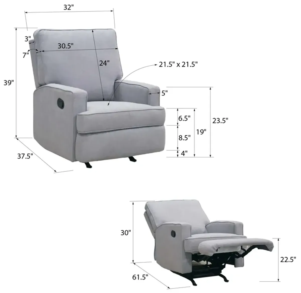 Salma Rocker Recliner Chair