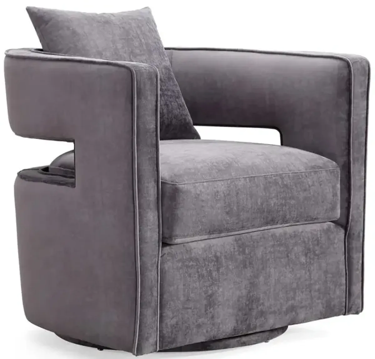 Belen Kox Modern Grey Swivel Chair, Belen Kox