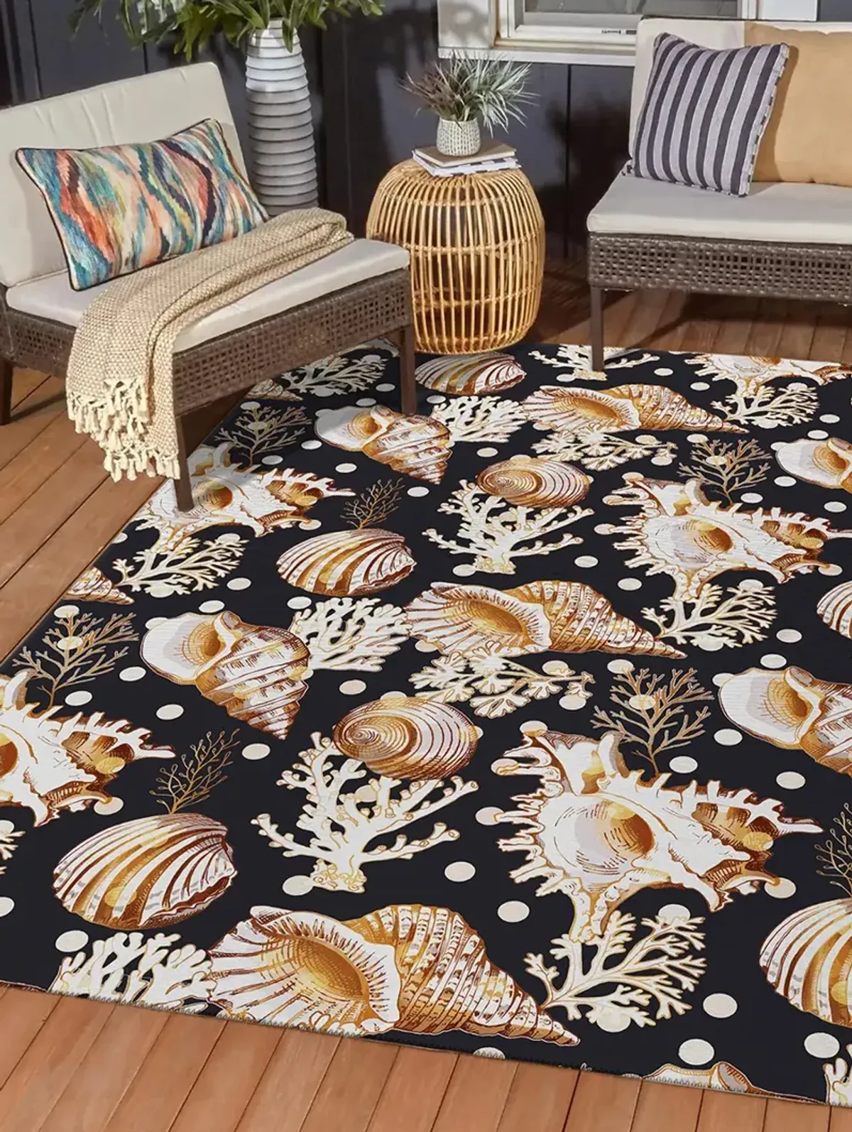 Seabreeze SZ6 Black 3' x 5' Rug