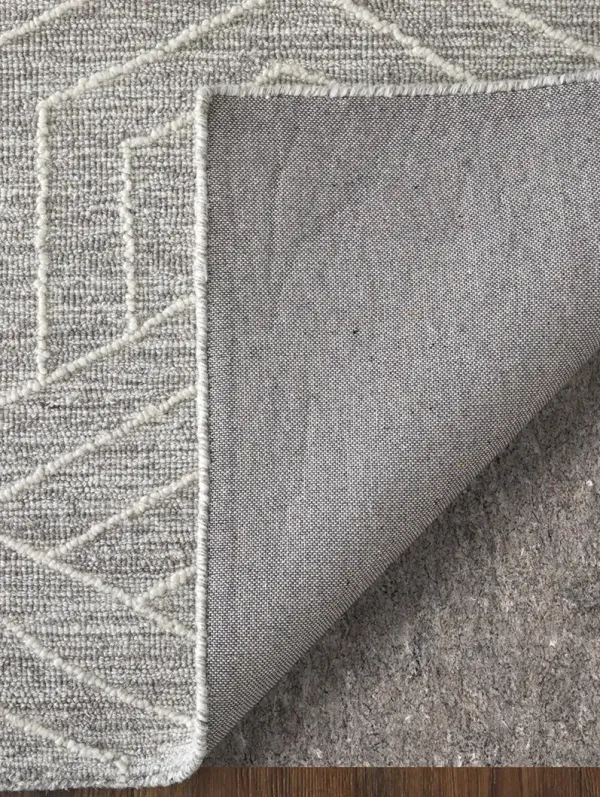 Emerson T8015 Gray/Ivory 2'6" x 8' Runner Rug By Thom Filcia