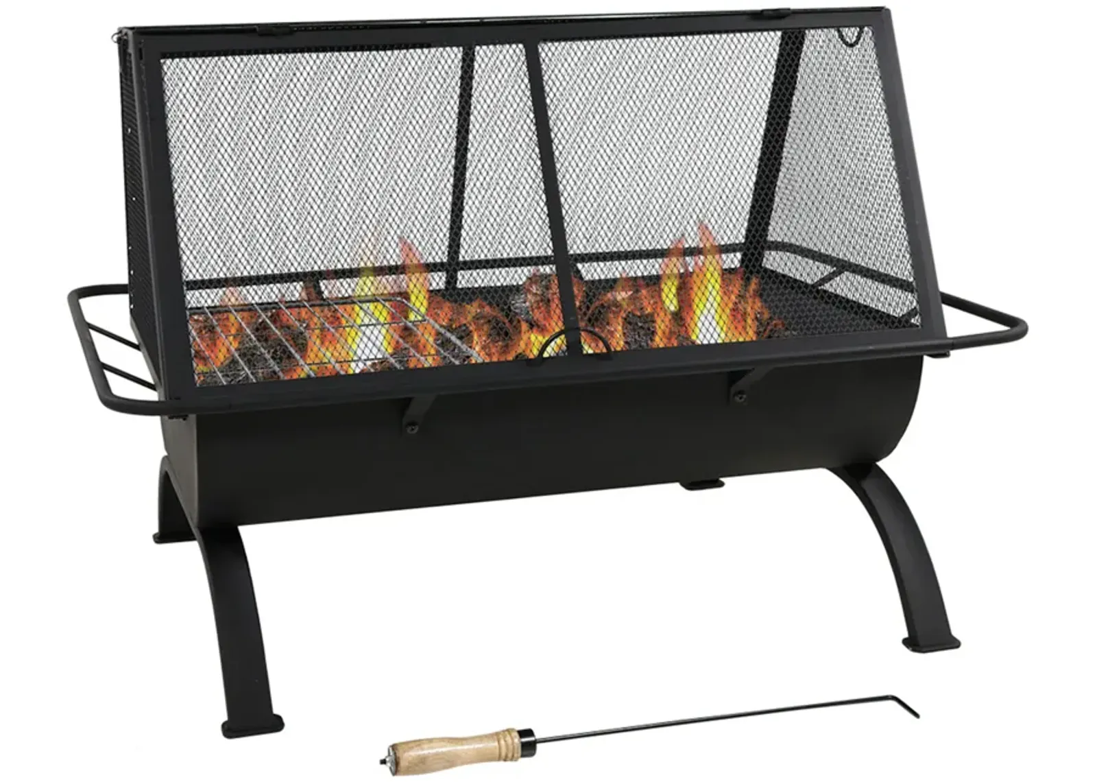 Sunnydaze 36 in Northland Grill Outdoor Fire Pit with Spark Screen