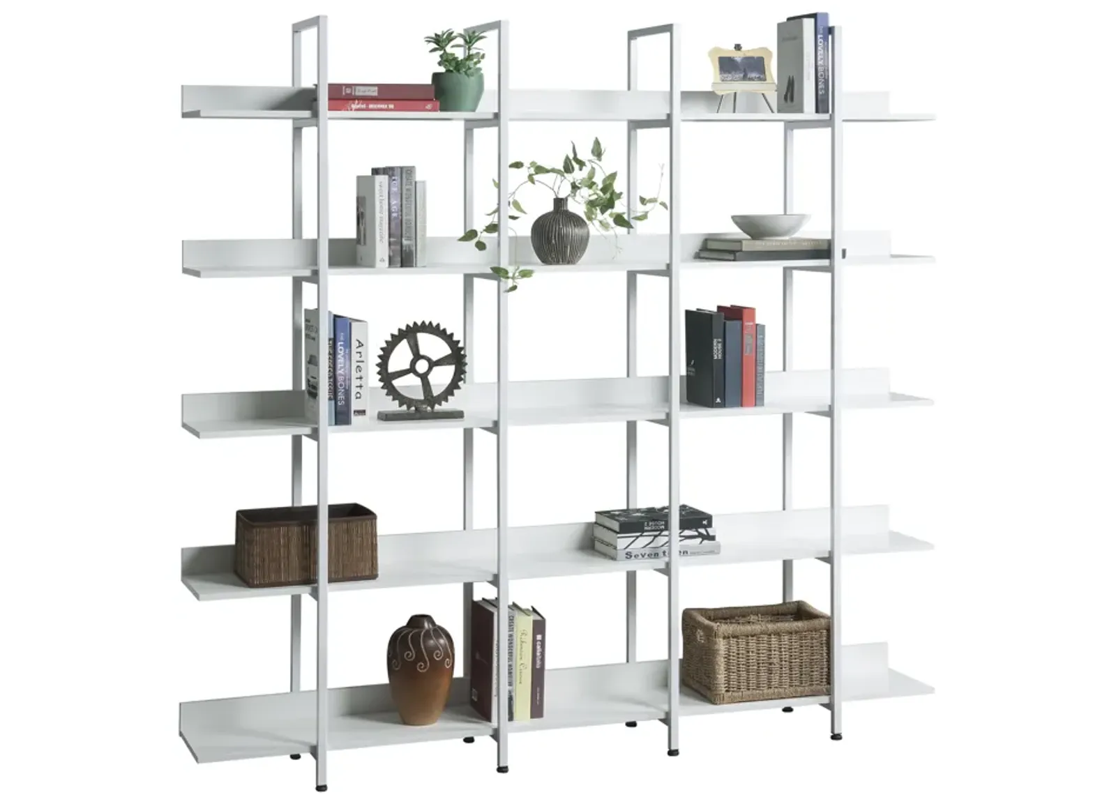 Merax Industrial  5 Tier Bookcase Open Bookshelf