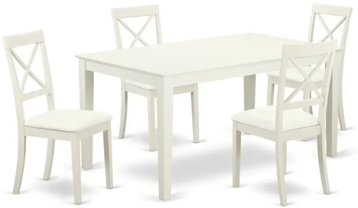 Dining Room Set Linen White, CABO5-LWH-LC