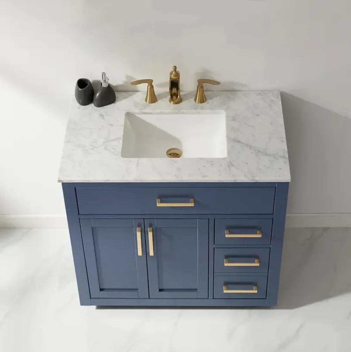 Altair 36 Single Bathroom Vanity Set in Royal Blue without Mirror