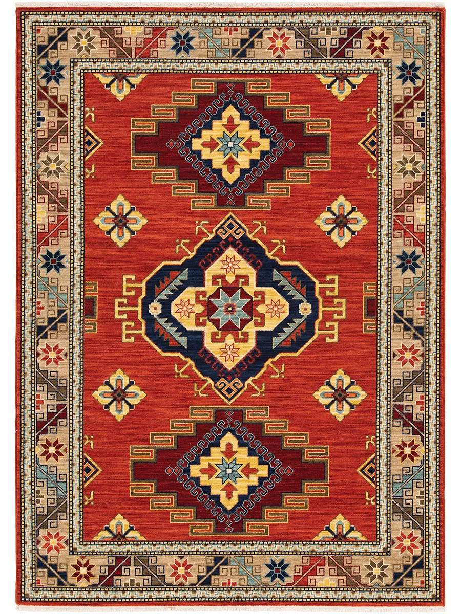 Lilihan 3'3" x 5' Red Rug