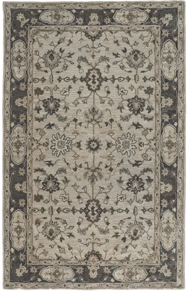 Eaton 8399F Gray/Ivory/Taupe 8' x 8' Round Rug