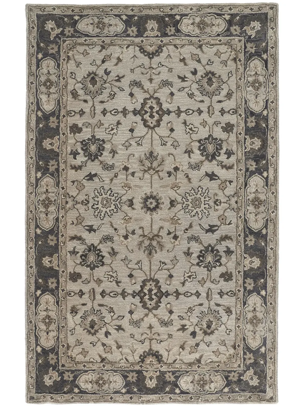 Eaton 8399F Gray/Ivory/Taupe 8' x 8' Round Rug