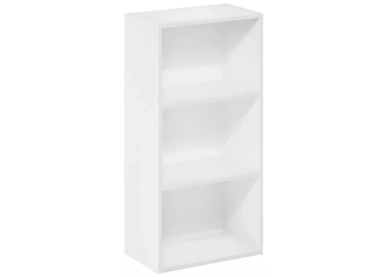 Furinno Luder 3-Tier Open Shelf Bookcase, White